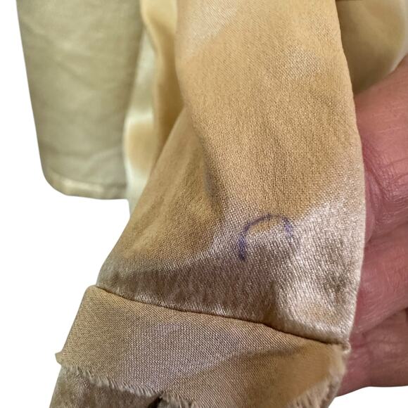 Girl. by Band of Outsiders Silk Gold Beige Blouse Hidden Placket sz 2=M - Picture 9 of 15